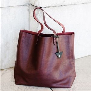 Madewell dark Cabernet tote bag
